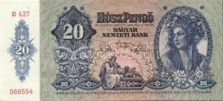 1941. 20P (19x) egymás utáni ill. kis ugrású sorszámokkal T:II+ (egyszer hajtva, törve nem)