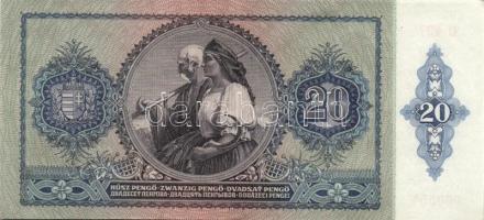 1941. 20P (19x) egymás utáni ill. kis ugrású sorszámokkal T:II+ (egyszer hajtva, törve nem)