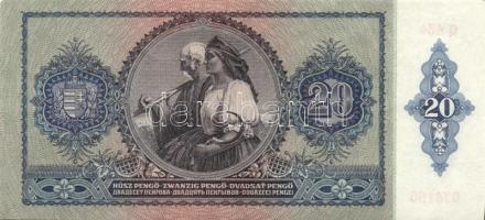1941. 20P (19x) egymás utáni ill. kis ugrású sorszámokkal T:II+ (egyszer hajtva, törve nem)