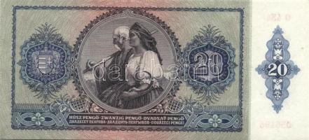 1941. 20P (19x) egymás utáni ill. kis ugrású sorszámokkal T:II+ (egyszer hajtva, törve nem)
