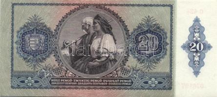 1941. 20P (19x) egymás utáni ill. kis ugrású sorszámokkal T:II+ (egyszer hajtva, törve nem)