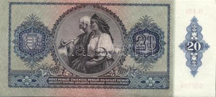 1941. 20P (19x) egymás utáni ill. kis ugrású sorszámokkal T:II+ (egyszer hajtva, törve nem)