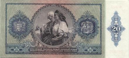 1941. 20P (19x) egymás utáni ill. kis ugrású sorszámokkal T:II+ (egyszer hajtva, törve nem)