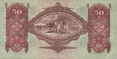 1932. 50P (4x) egymás utáni ill. kis ugrású sorszámokkal, két darabon papírránccal T:I