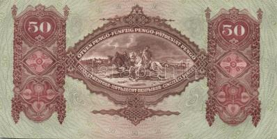 1932. 50P (4x) egymás utáni ill. kis ugrású sorszámokkal, két darabon papírránccal T:I