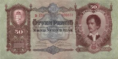 1932. 50P (2x) egymás utáni sorszámokkal T:I
