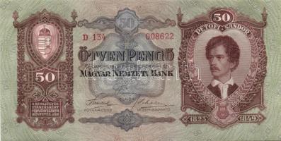1932. 50P (2x) egymás utáni sorszámokkal T:I