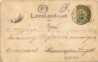 1903 Feketehegy-fürdő, Feketehegy, Cernohorské kúpele (Merény, Vondrisel, Nálepkovo); Alsó sétány / ...