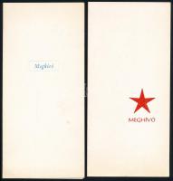 1959-1973 Bp., 4 db meghívó a Csepel Művek Munkásotthonának rendezvényeire