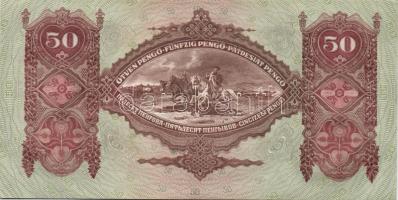 1932. 50P (3x) egymás utáni ill. kis ugrású sorszámokkal, egyik darabon papírránccal T:I