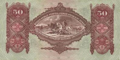 1932. 50P (4x) egymás utáni ill. kis ugrású sorszámokkal, egyik darabon papírránccal T:I