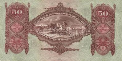 1932. 50P (4x) egymás utáni ill. kis ugrású sorszámokkal, egyik darabon papírránccal T:I