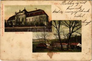 1908 Zsély, Zelovce; Sósár gyógyfürdő, Zichy kastély. Wertheimer Zsigmond kiadása / Sosárske Lázne / spa, castle (fl)