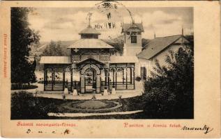 1904 Szántó, Santovka; Szántói savanyúvíz forrás, Pavilon a forrás felett. Divald Károly kiadása / mineral water spring, pavilion, spring source (kis szakadás / small tear)