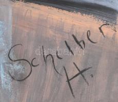 Scheiber H jelzéssel: Bohóc. Vegyes technika, karton. 49,5x30 cm