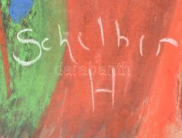 Scheiber H jelzéssel: Portré. Vegyes technika, karton. 54x38,5 cm