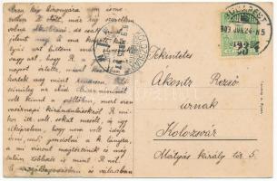 1909 Budapest II. Széna tér, Régi Szent János kórház, gyógyszertár, villamos, Mauthner üzlete. Tauss...