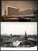 cca 1980-1990 Budapest VIII. kerület, OTP háztömb, 10 db fotó, 13,5×24 és 24×18 cm közötti méretekben