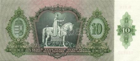 1936. 10P (10x) egymás utáni sorszámokkal, egyik darabon papírránccal T:II+