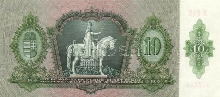 1936. 10P (10x) egymás utáni sorszámokkal, egyik darabon papírránccal T:II+