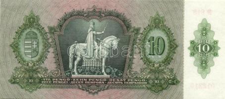 1936. 10P (10x) egymás utáni sorszámokkal, egyik darabon papírránccal T:II+