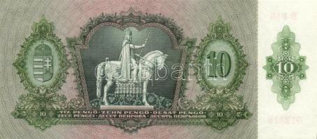 1936. 10P (10x) egymás utáni sorszámokkal, egyik darabon papírránccal T:II+