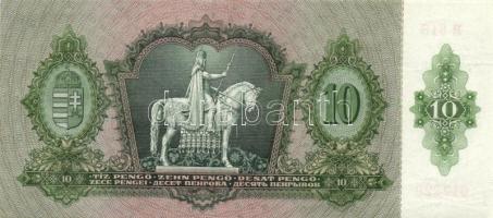 1936. 10P (10x) egymás utáni sorszámokkal, egyik darabon papírránccal T:II+