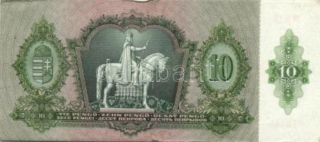 1936. 10P (10x) egymás utáni sorszámokkal, egyik darabon papírránccal T:II+