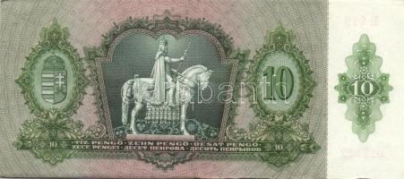 1936. 10P (10x) egymás utáni sorszámokkal, egyik darabon papírránccal T:II+