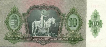1936. 10P (10x) egymás utáni sorszámokkal, egyik darabon papírránccal T:II+