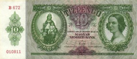 1936. 10P (9x) egymás utáni sorszámokkal T:II+