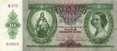 1936. 10P (9x) egymás utáni sorszámokkal T:II+