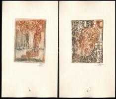 Stettner Béla (1928-1984): Vasi mappa, 12+1 db grafika. Rézkarc, papír. Készült 50 számozott, aláírt...