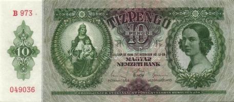 1936. 10P (9x) egymás utáni sorszámokkal T:II+