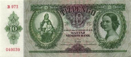 1936. 10P (9x) egymás utáni sorszámokkal T:II+