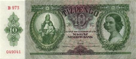 1936. 10P (9x) egymás utáni sorszámokkal T:II+