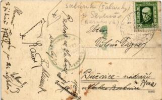 1926 Nagyszalánc, Nagy-Szaláncz, Szalánc, Salanc, Slanec; fűrésztelep, Fogyasztási szövetkezet üzlet...