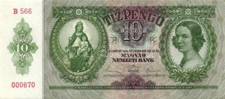 1936. 10P (2x) egymás utáni sorszámokkal T:I