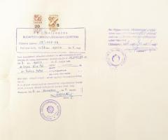 1958 Orvosi diploma Naszlady Attila részére, Gegesi Kiss Pál, Babics Antal aláírásával