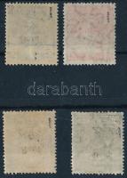 Nagyvárad 1919 4 klf bélyeg elcsúszott felülnyomással / shifted overprints. Signed: Bodor