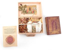 XX sz. Árpádházi Szent Erzsébet (1207-1231) csontereklyéje: 
XX. századi aranyozott réz ereklyetart...