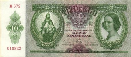 1936. 10P (2x) közeli sorszámokkal T:I