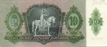 1936. 10P "*"-gal (8x) egymásutáni, illetve egyugrású sorszámokkal, benne papírráncok! T:I...