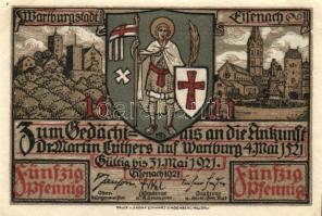 Német Birodalom/Weimari Köztársaság/Eisenach 1921. 50Pf (6x) 6 klf db, teljes sor T:I