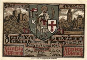 Német Birodalom/Weimari Köztársaság/Eisenach 1921. 50Pf (6x) 6 klf db, teljes sor T:I