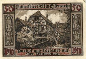 Német Birodalom/Weimari Köztársaság/Eisenach 1921. 50Pf (6x) 6 klf db, teljes sor T:I