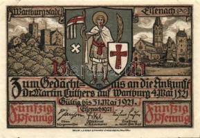 Német Birodalom/Weimari Köztársaság/Eisenach 1921. 50Pf (6x) 6 klf db, teljes sor T:I