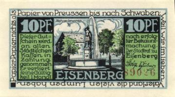 Német Birodalom/Weimari Köztársaság/Eisenberg D.N. 10Pf (3x) 3 klf db, teljes sor T:I