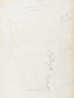 cca 1952 Kotnyek Antal (1921-1990): A karácsonyfát csodáló család, rajta az 5 éves terv sikerét (Föl...