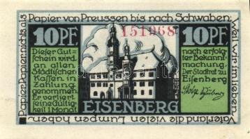 Német Birodalom/Weimari Köztársaság/Eisenberg D.N. 10Pf (3x) 3 klf db, teljes sor T:I